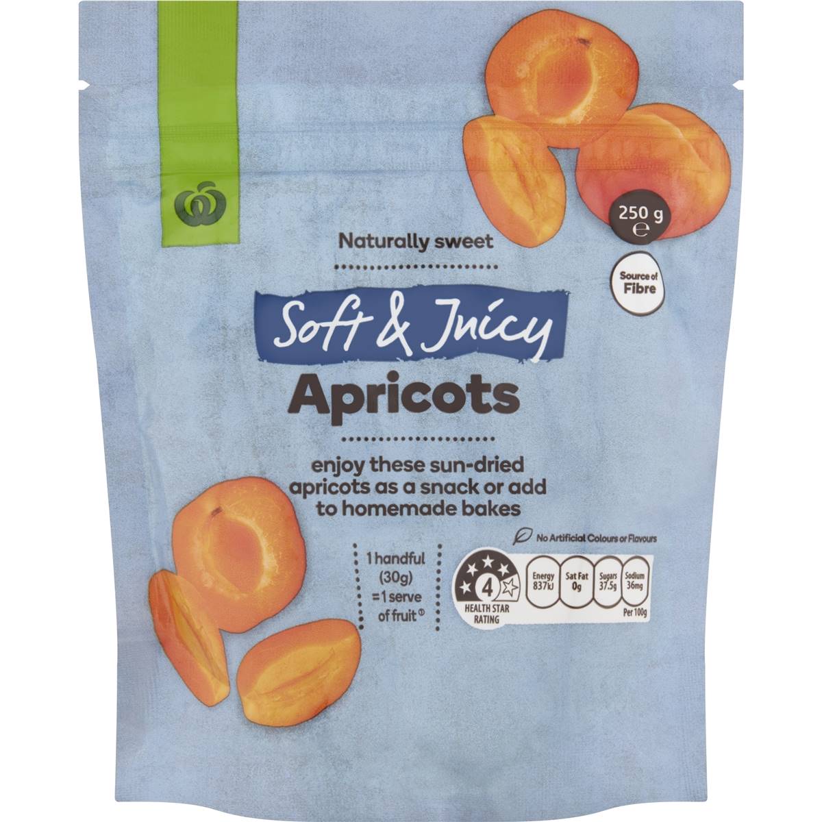 Calories in Woolworths Soft & Juicy Apricots