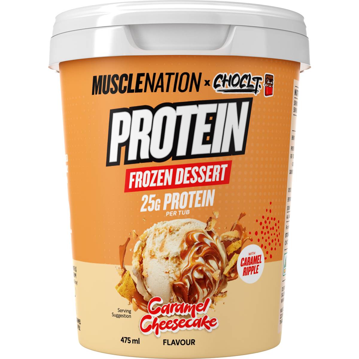 Muscle Nation Protein Frozen Dessert Caramel Cheesecake