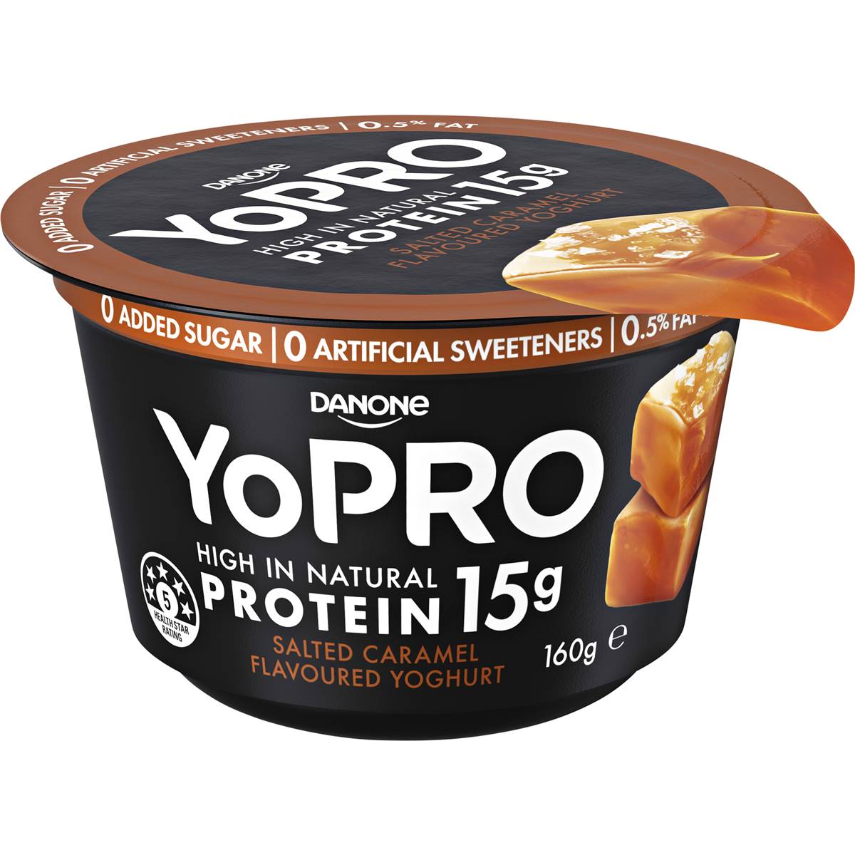 Calories in Yopro High Protein Salted Caramel Greek Yoghurt