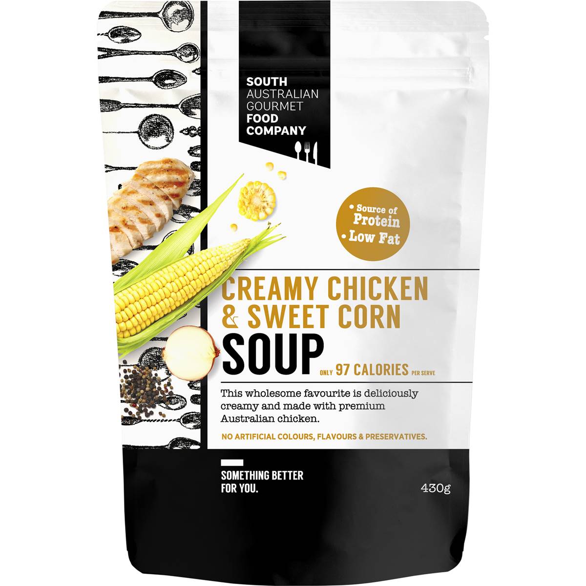Calories in Sa Gourmet Food Co Creamy Chicken & Sweet Corn Soup