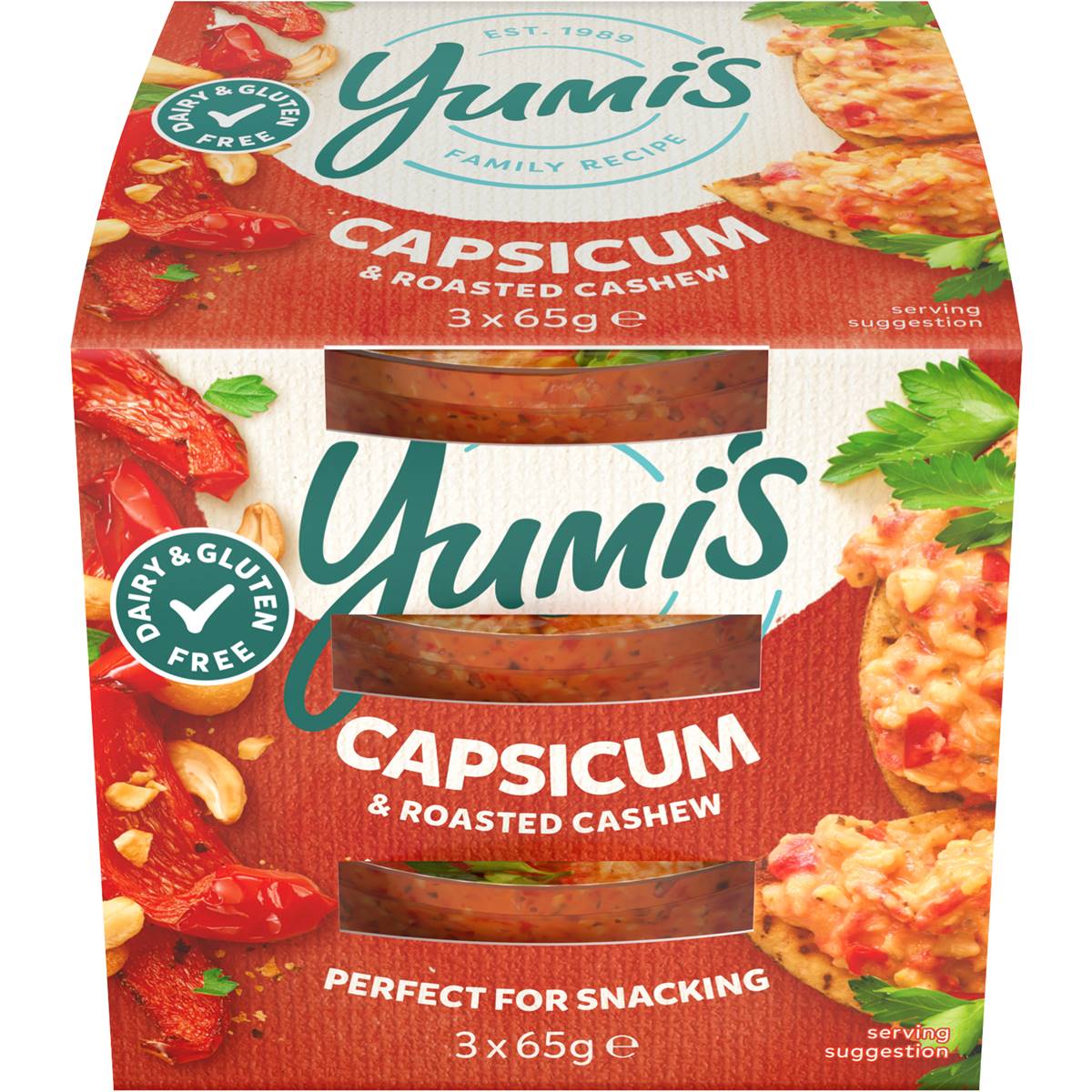 Calories in Yumi's Red Capsicum & Roasted Cashews Dip