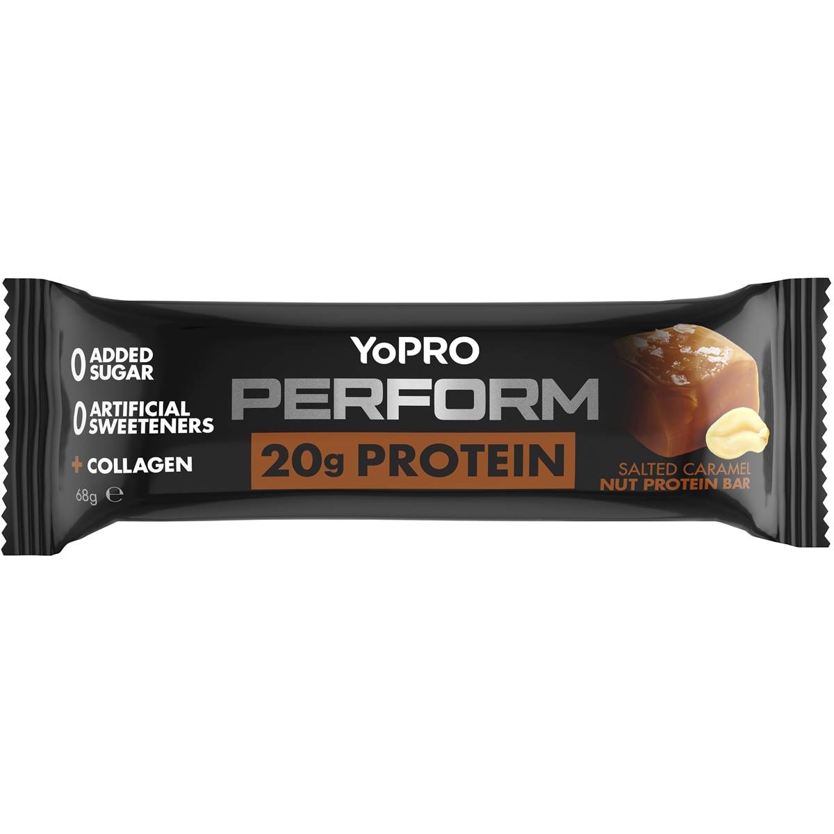 Calories in Yopro Perform High Protein Snack Bar Salted Caramel