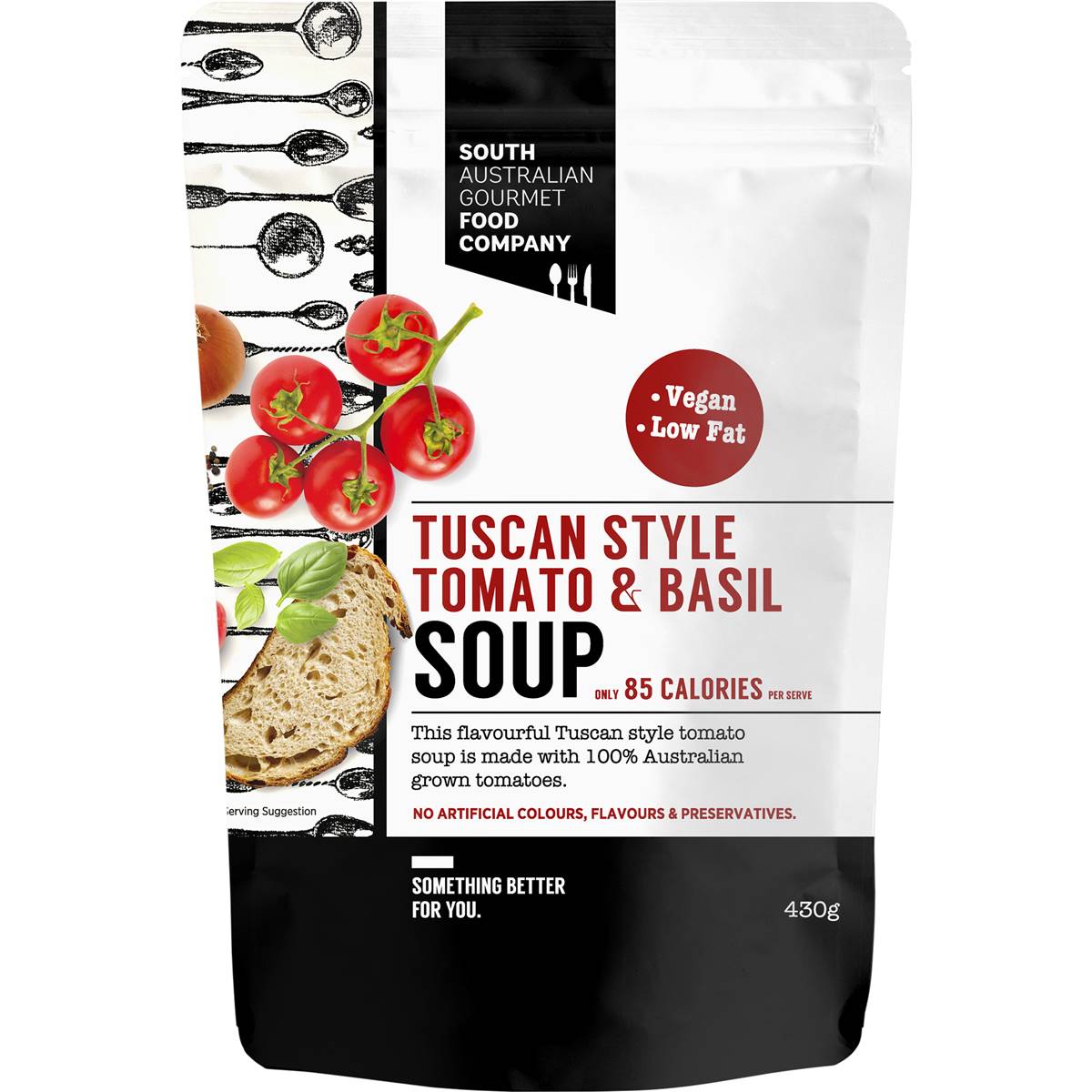 Calories in Sa Gourmet Food Co Tuscan Style Tomato & Basil Soup