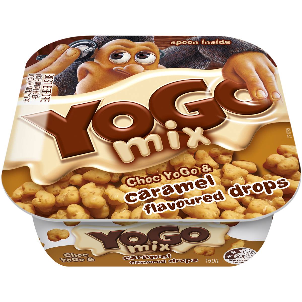 Calories in Yogo Choc Yogo & Caramel Flavoured Drops