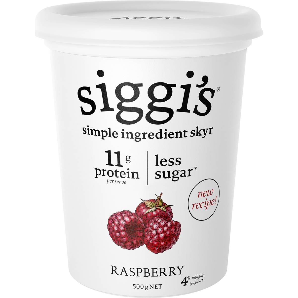 Calories in Siggi's 4% Yoghurt Raspberry