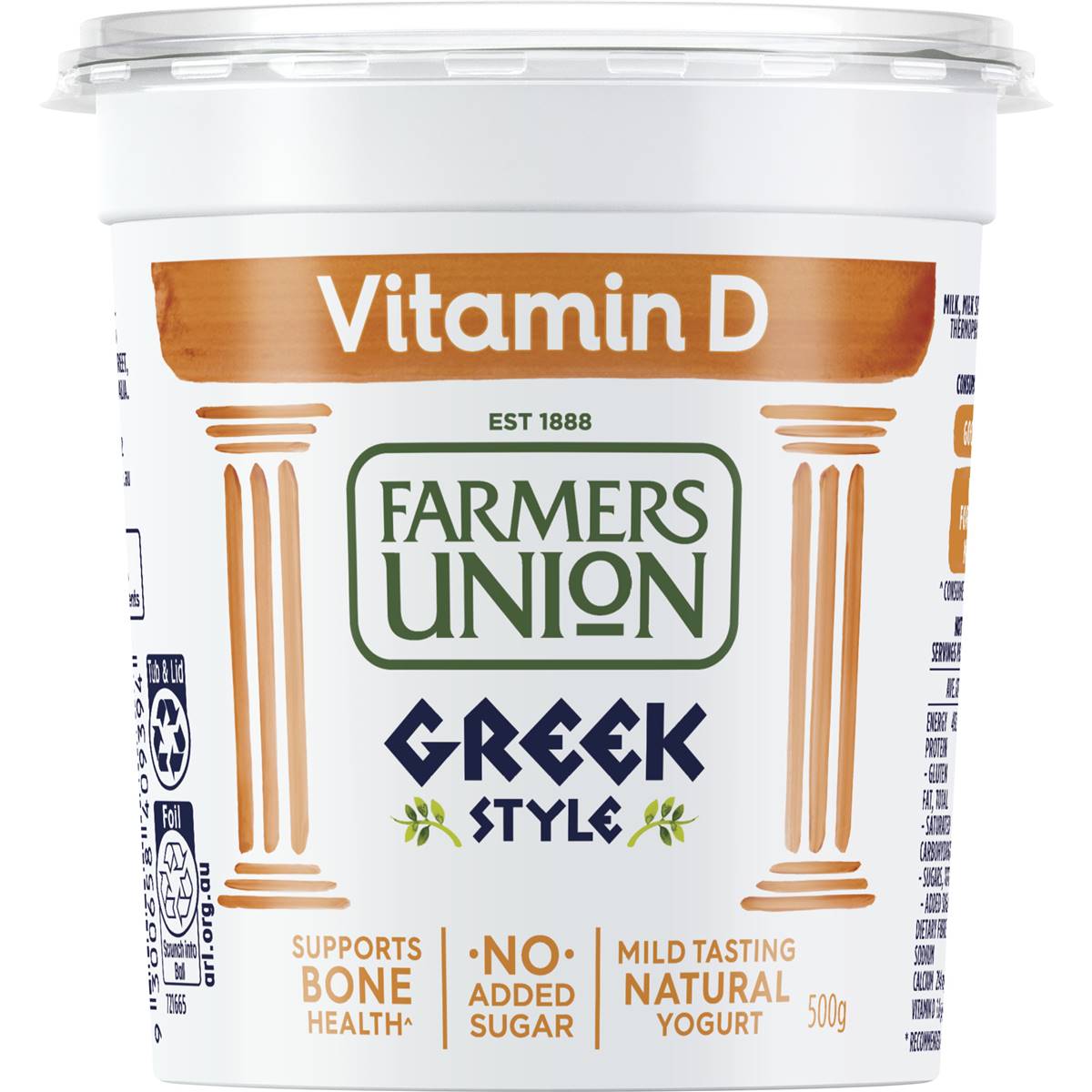 Calories in Farmers Union Greek Style Vitamin D Yoghurt calcount