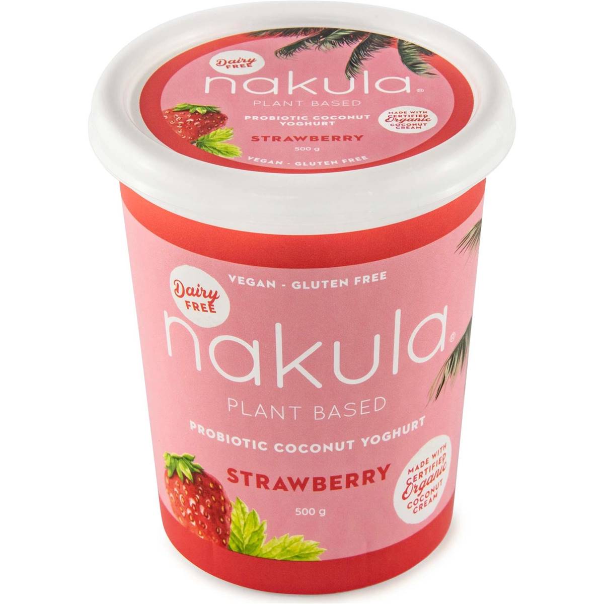 Calories in Nakula Plant Based Probiotic Coconut Milk Yoghurt Strawberry