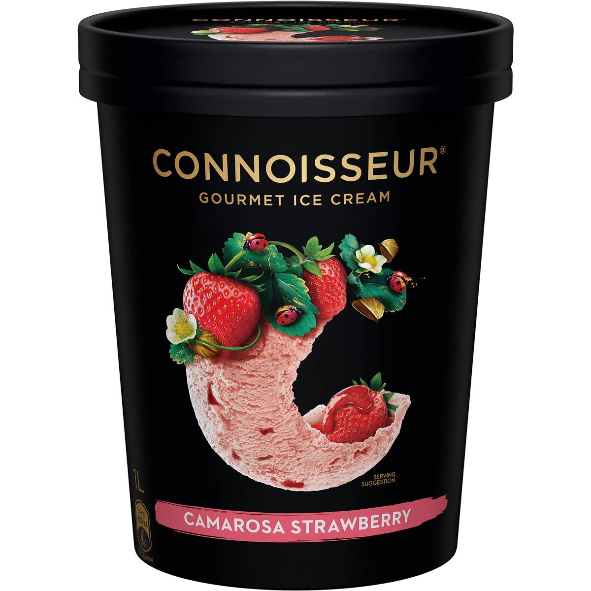Connoisseur Camarosa Strawberry Gourmet Ice Cream 1L