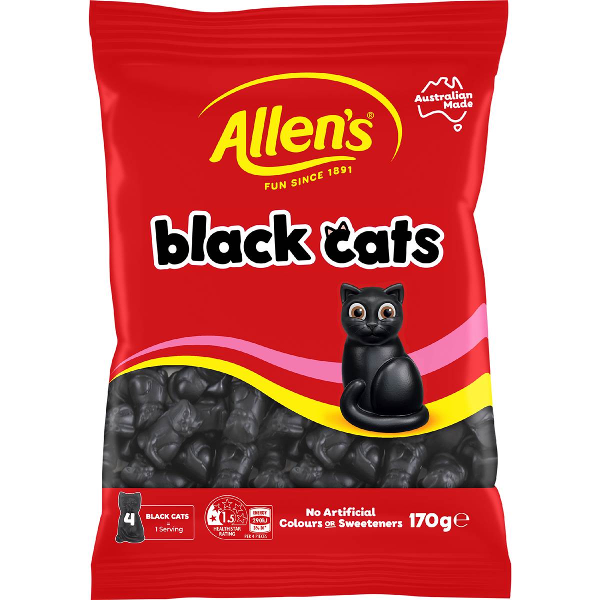 Allen's Black Cats Lollies 170g – Woolworths