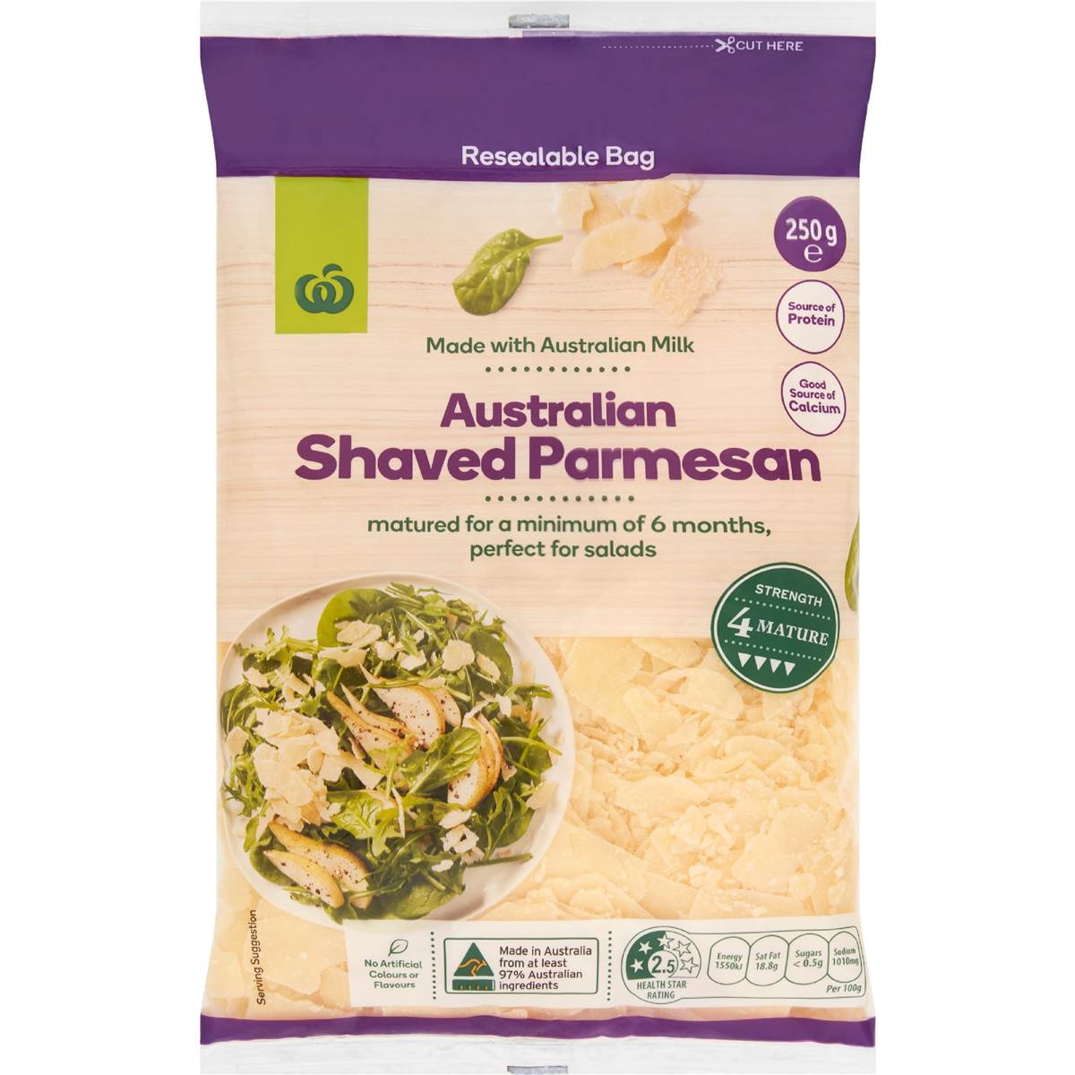 Woolworths Shaved Parmesan