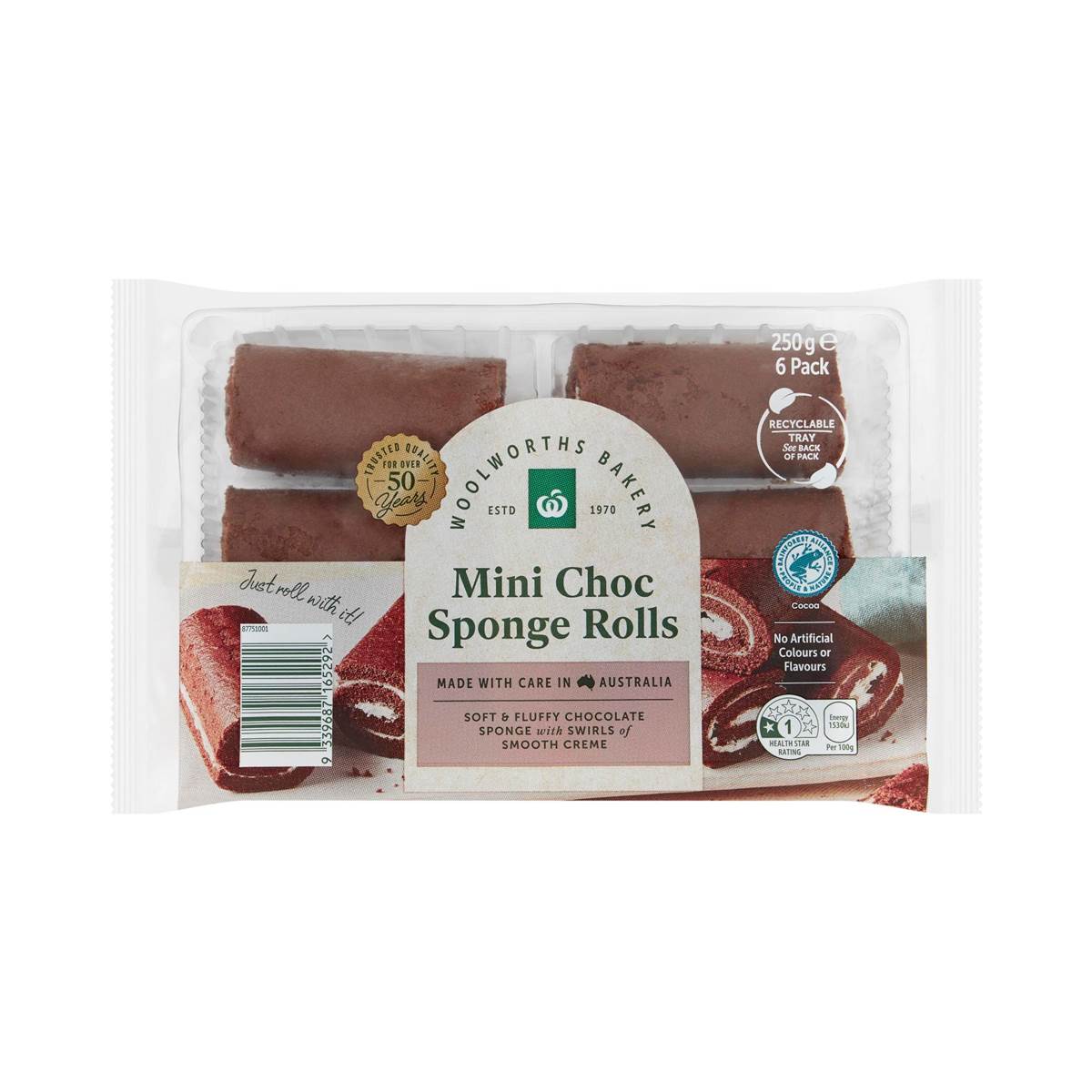 Woolworths Mini Choc Sponge Rolls