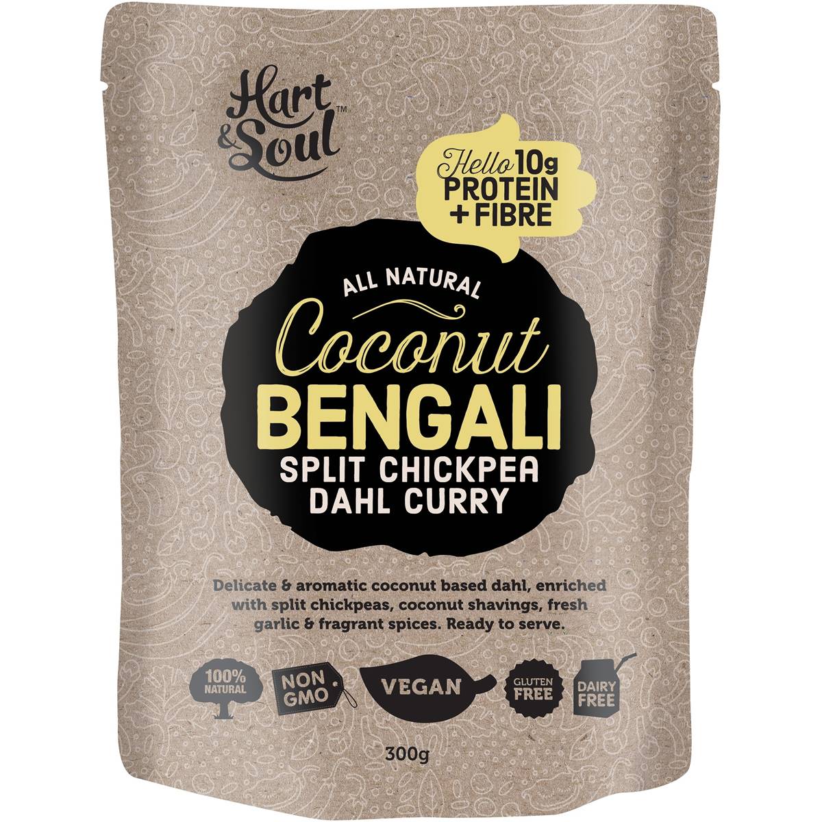 Calories in Hart & Soul All Natural Coconut Bengali Split Chickpea Dahl Curry calcount