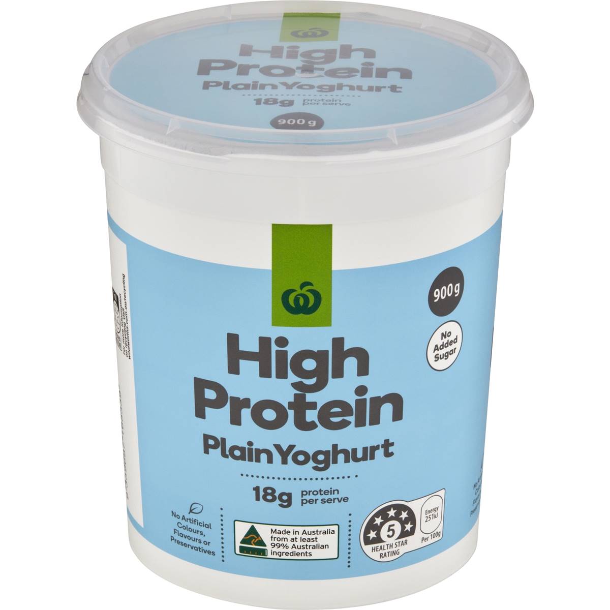 Calories in Woolworths High Protein Plain Yoghurt