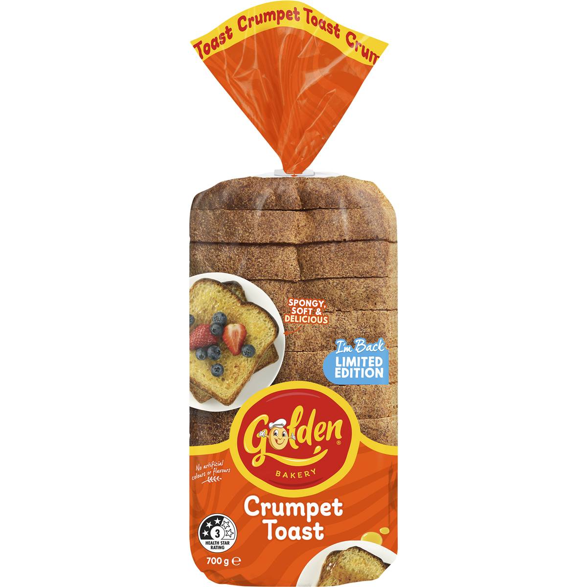 Calories in Golden Crumpet Toast calcount