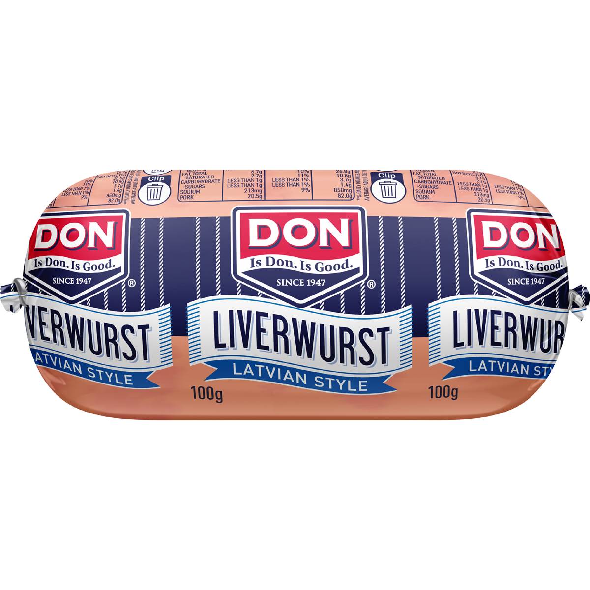 Calories in Don Liverwurst Latvian calcount