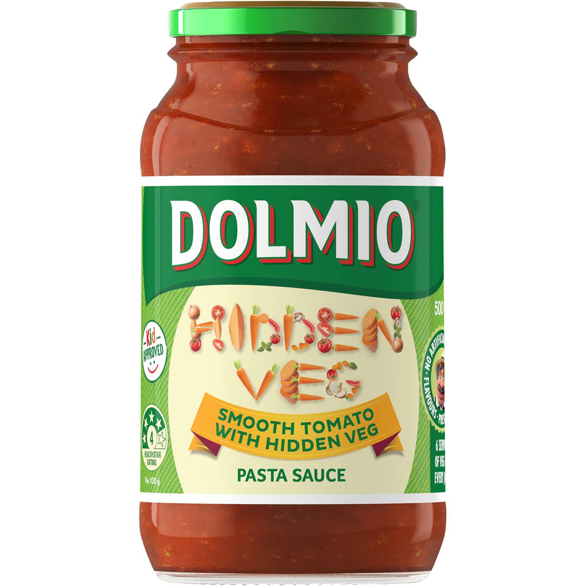 Calories in Dolmio Hidden Veg Tomato Pasta Sauce calcount