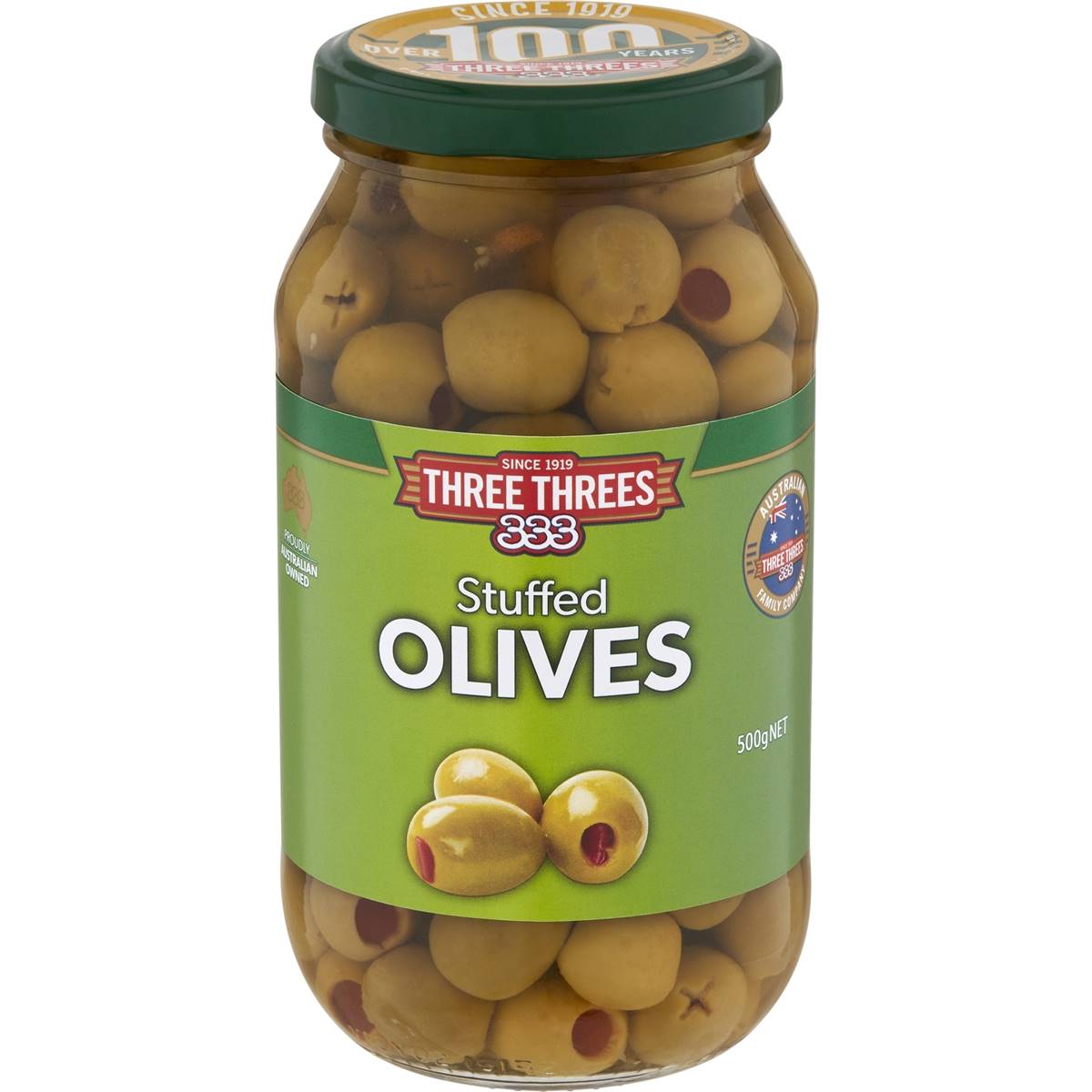 Three Threes Olives Stuffed