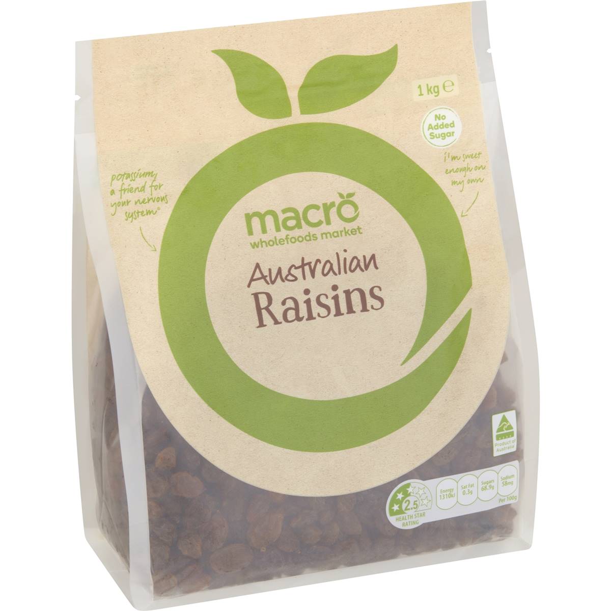 Calories in Macro Australian Raisins