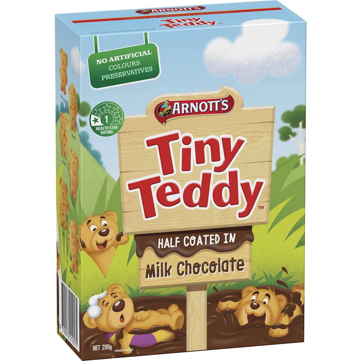 Calories In Arnotts Tiny Teddy Biscuits Honey Chocolate Coated Calcount 9432