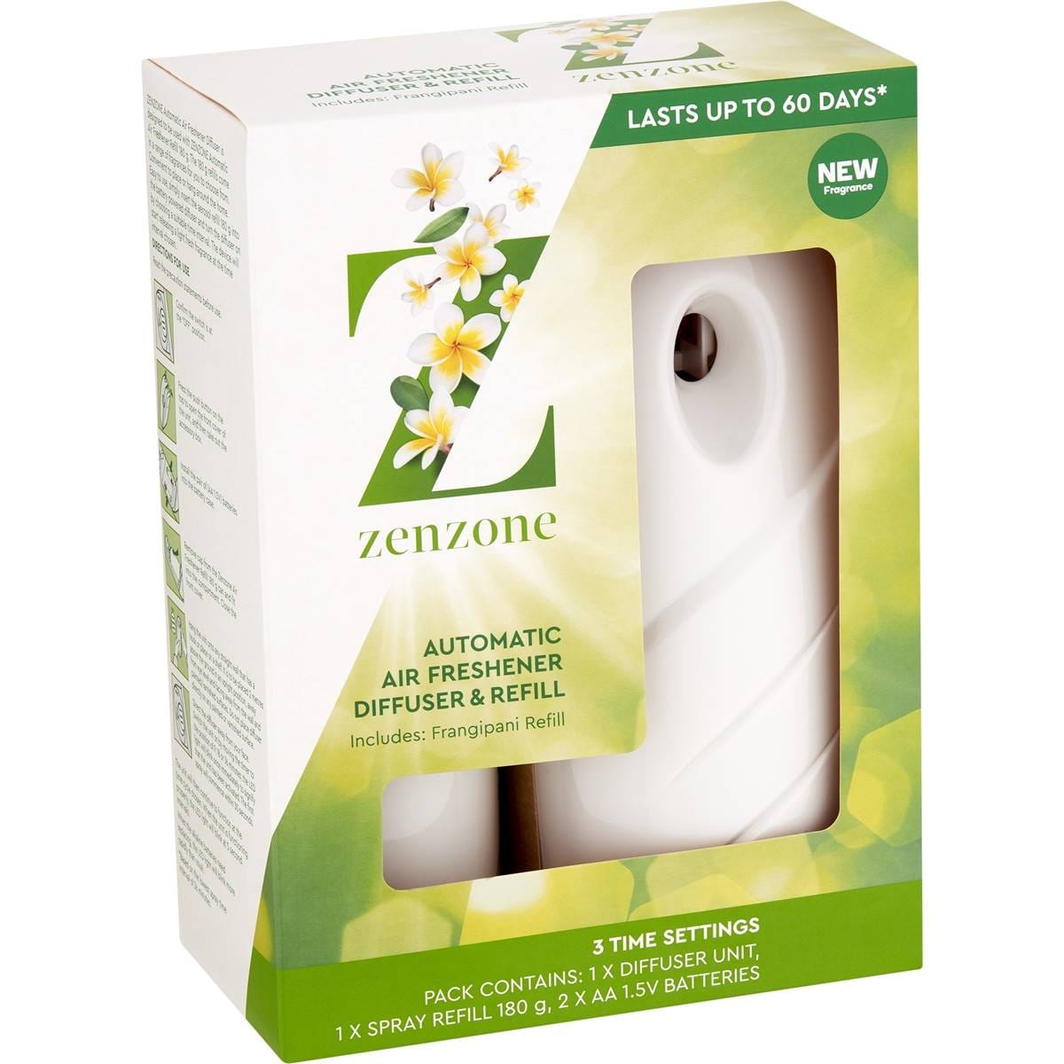 ZenZone Automatic Air Freshener Diffuser & Refill Frangipani