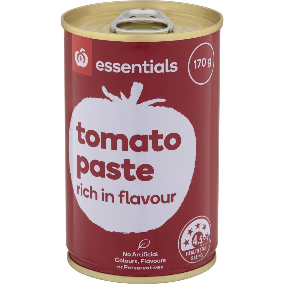 Calories in Essentials Tomato Paste Calorie Counter Australia