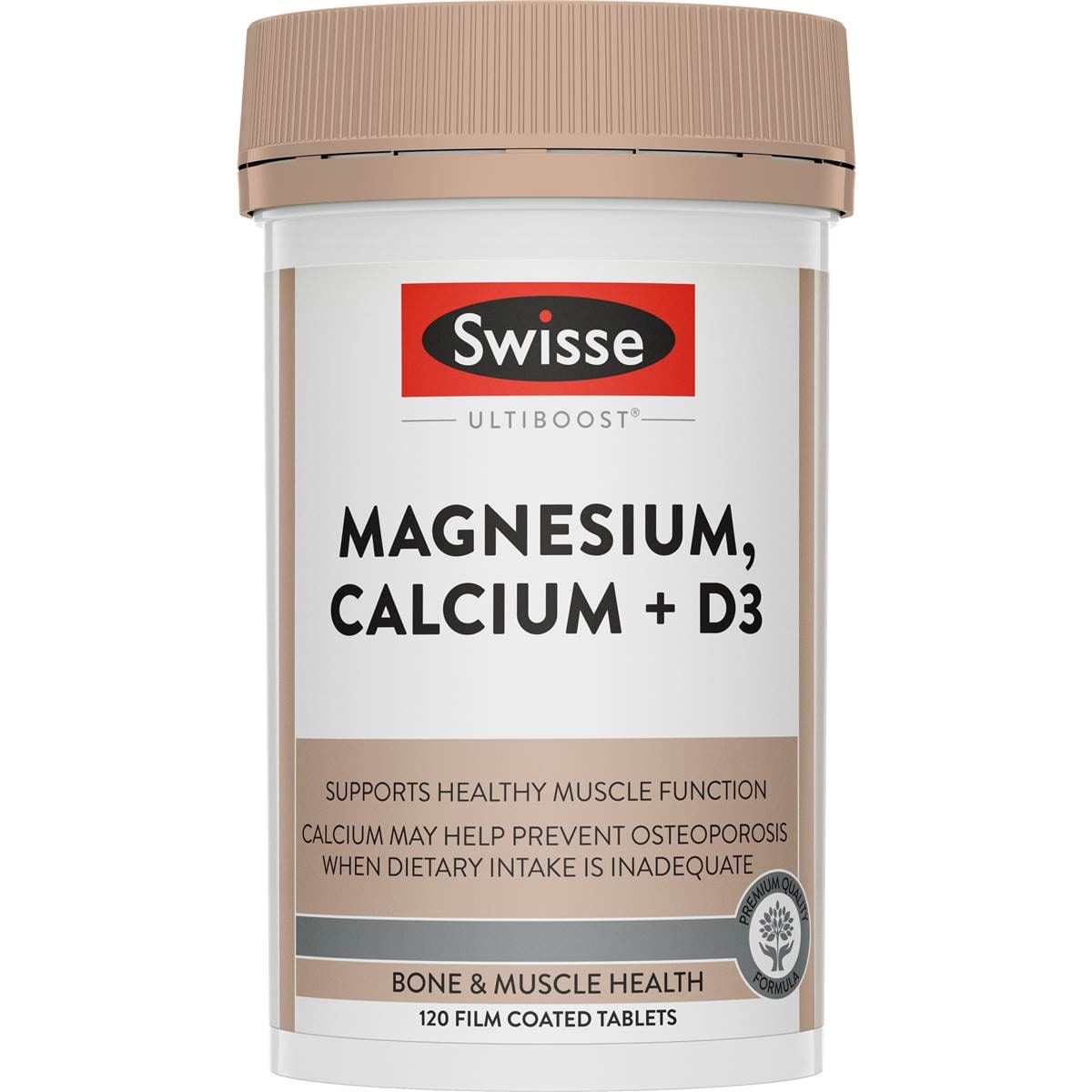Swisse Ultiboost Magnesium Calcium + D3 Tablets 120 pack