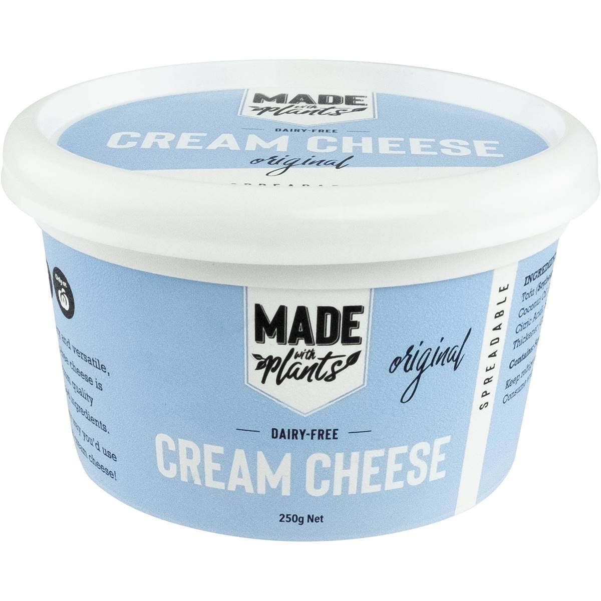 Calories in Made With Plants Dairy Free Original Cream Cheese