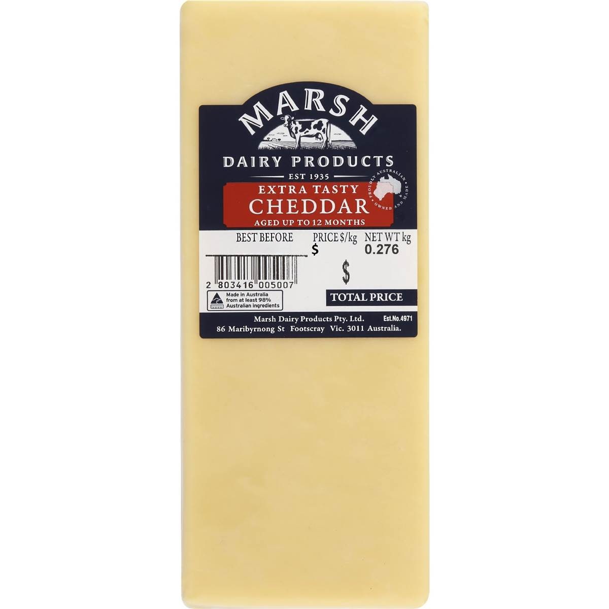 Marsh's Extra Tasty Cheddar Cheese 225g