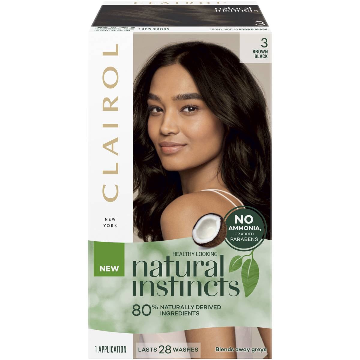 Clairol Natural Instincts Hair Colour 3 Brown Black Semi Permanent each