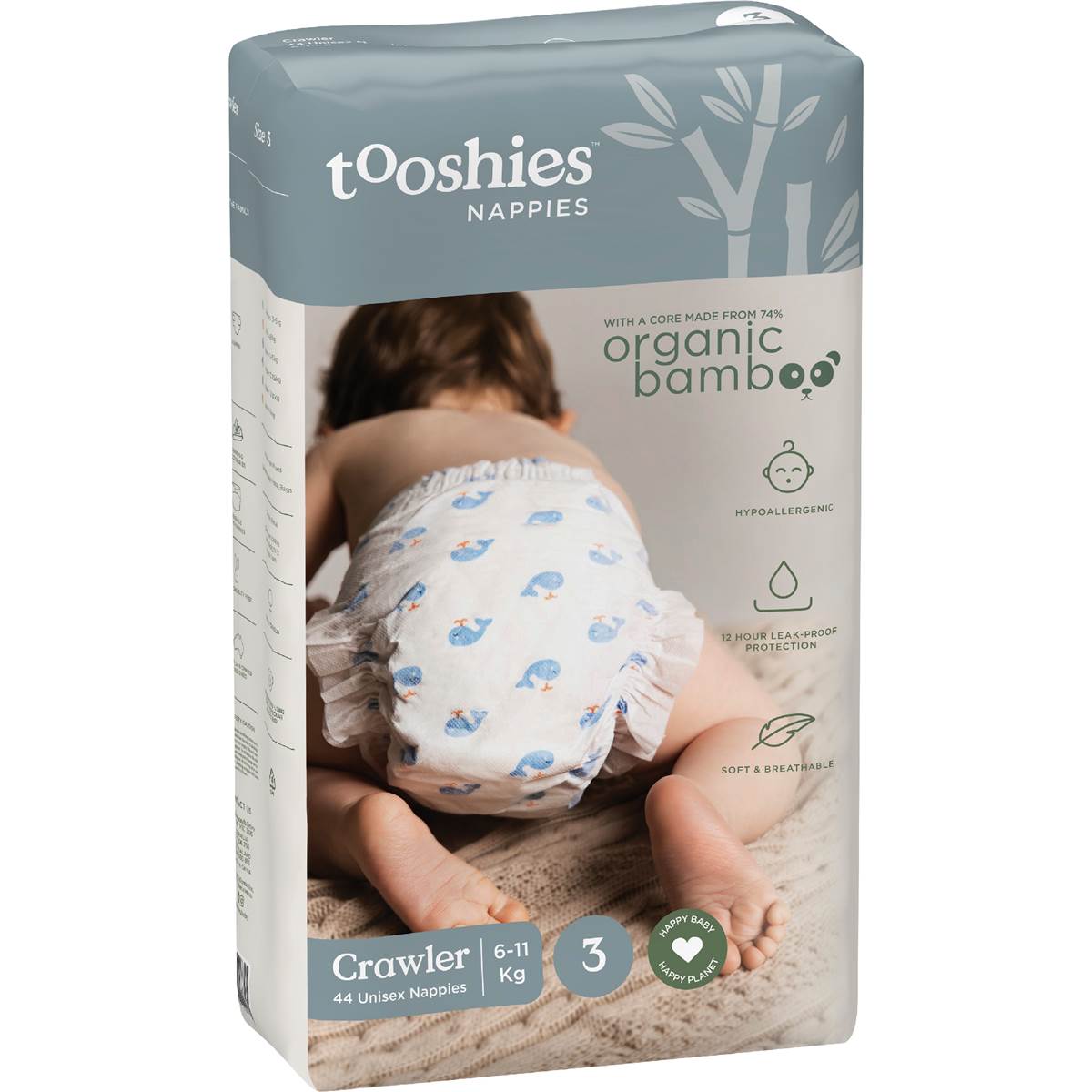 Tooshies ECO Nappies Size 3 Crawler 44 pack