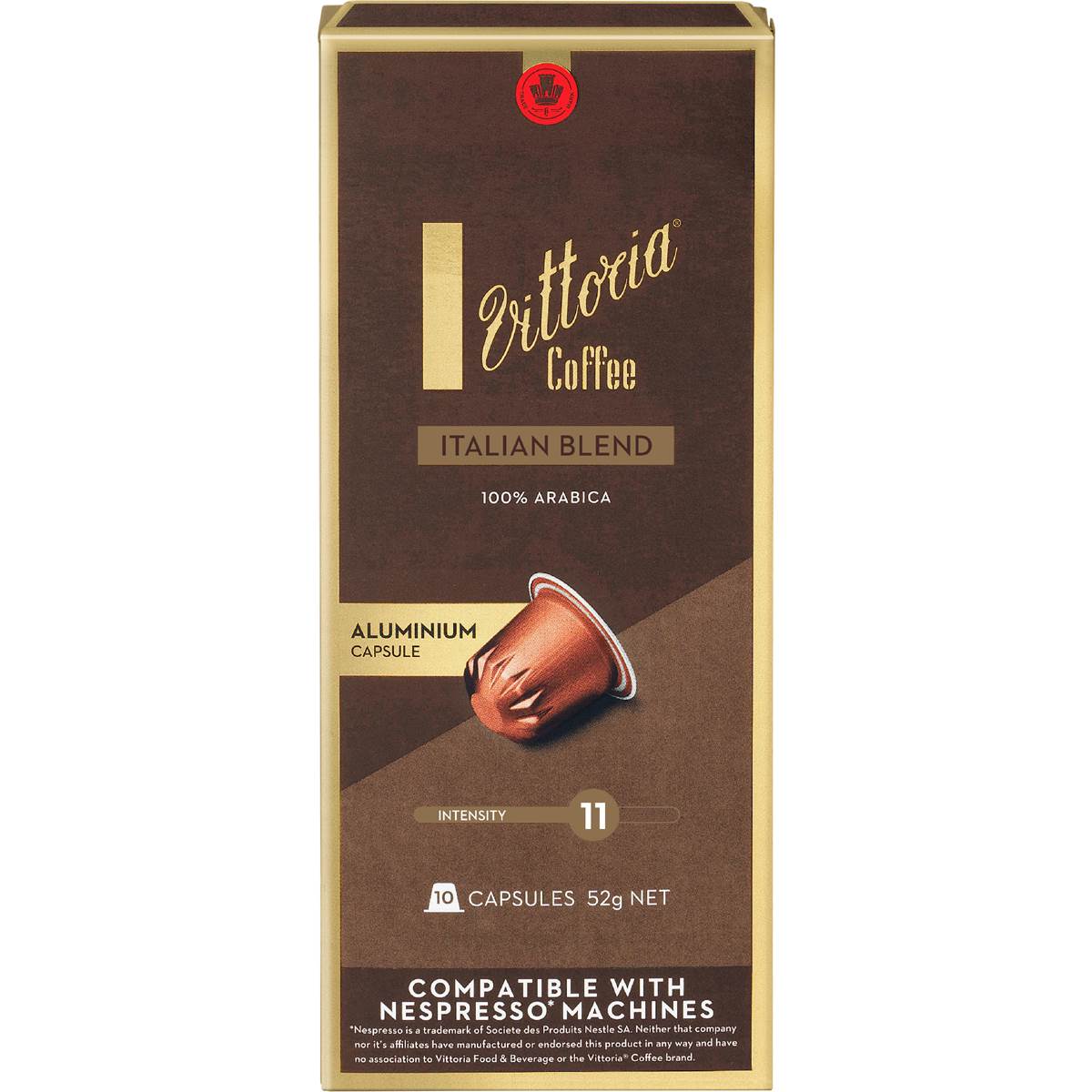 Vittoria Italian Nespresso Compatible Coffee Capsules 10 pack