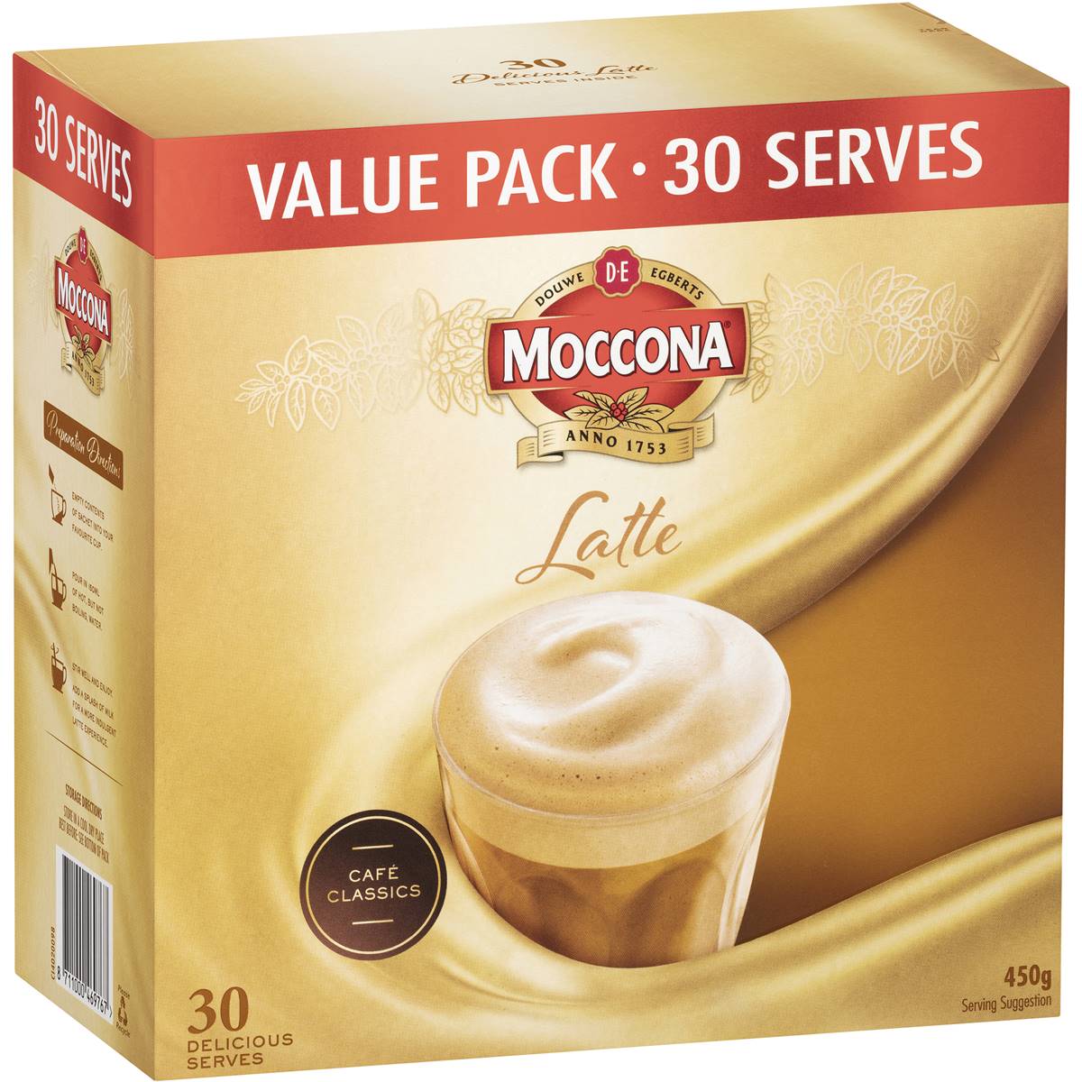 Calories in Moccona Latte calcount