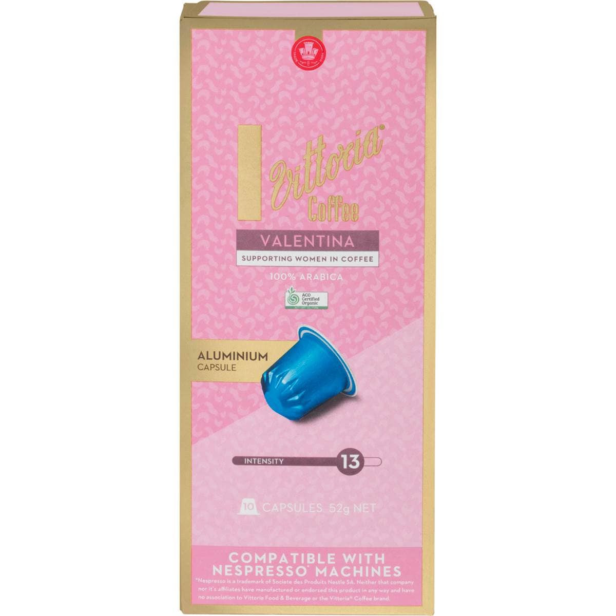Vittoria Valentina Nespresso Compatible Coffee Capsules 10 pack