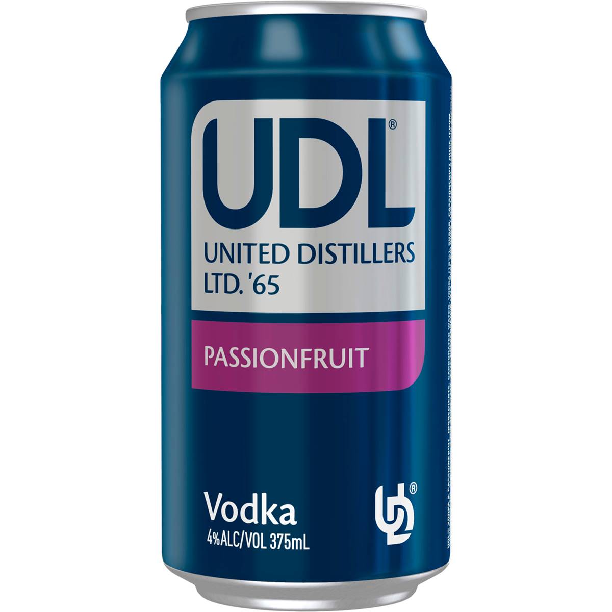 Calories in Udl Vodka Passionfruit Can