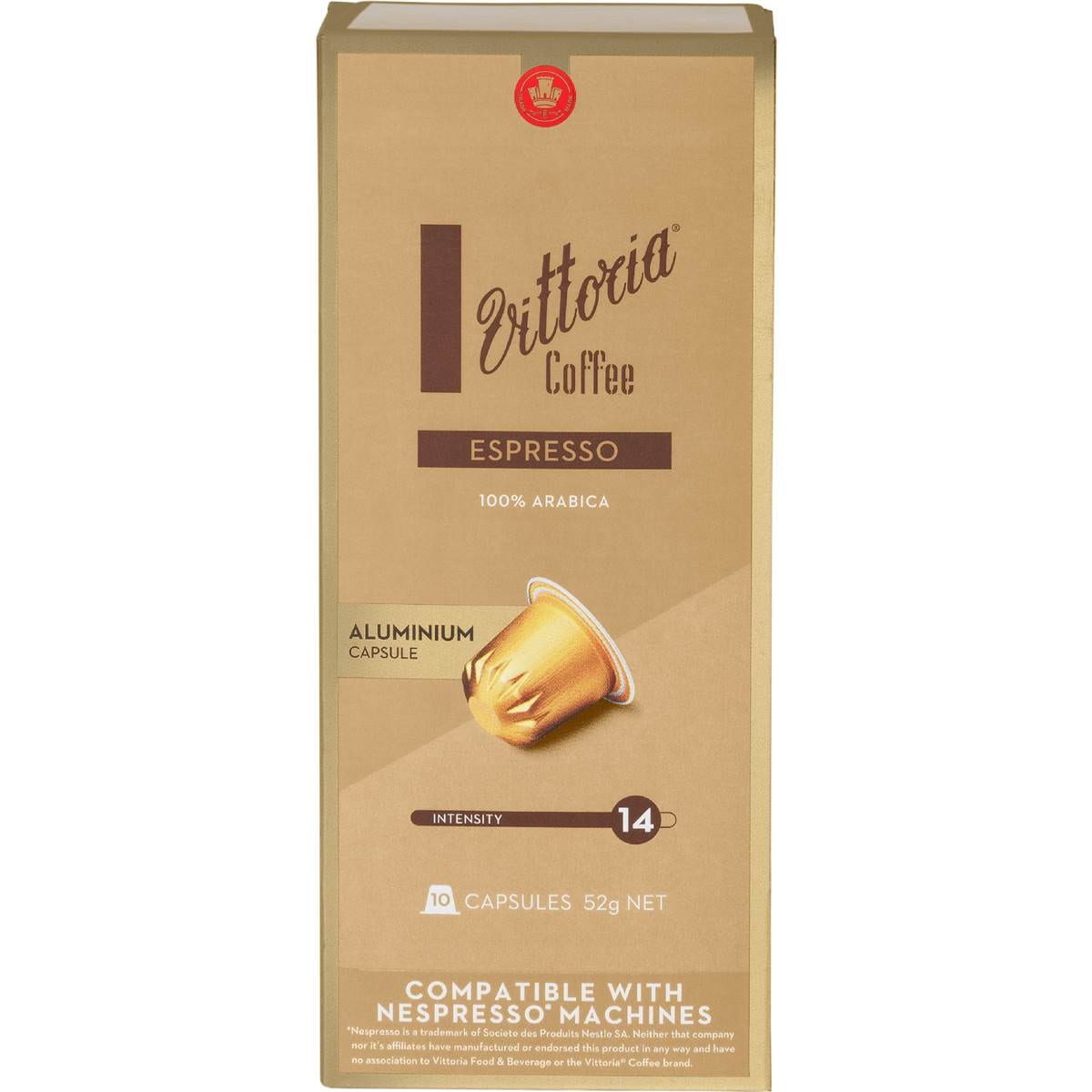 Vittoria Espresso Nespresso Compatible Coffee Capsules 10 pack