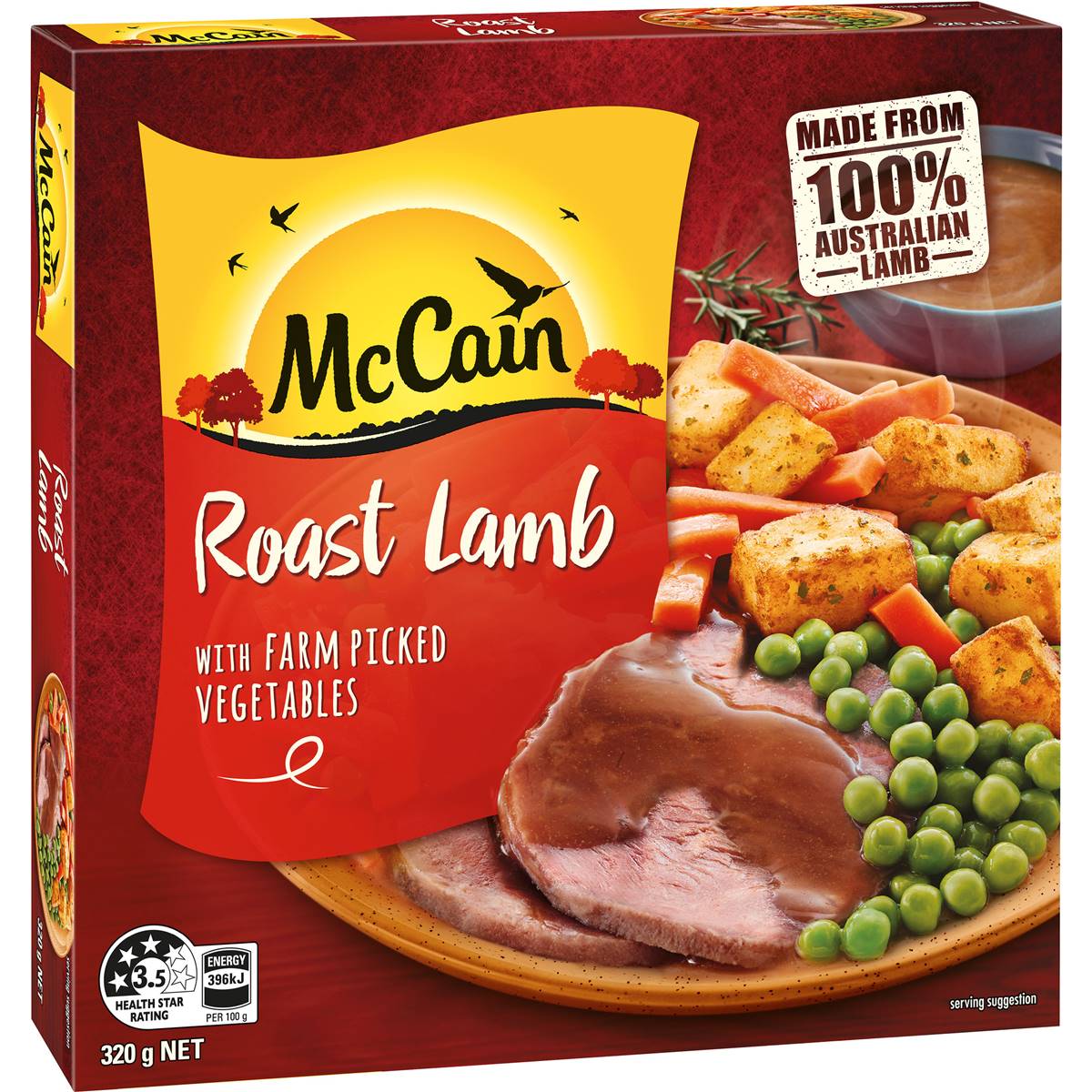 Calories in Mccain Dinner Roast Lamb calcount