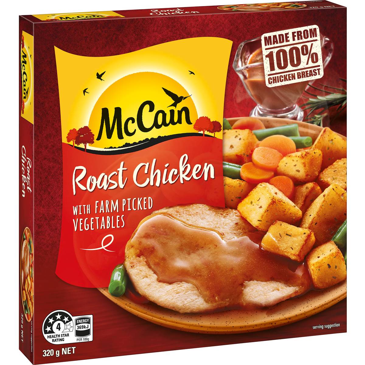 McCain Dinner Roast Chicken Frozen Meal 320g