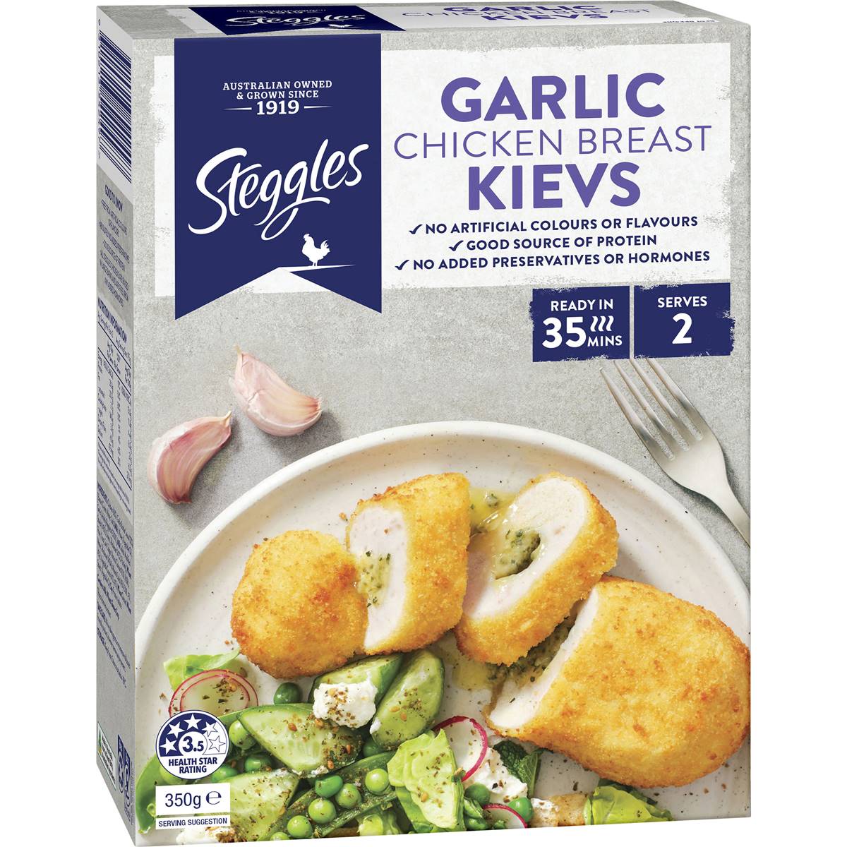 Calories in Steggles Garlic Mini Chicken Kiev Balls, frozen calcount