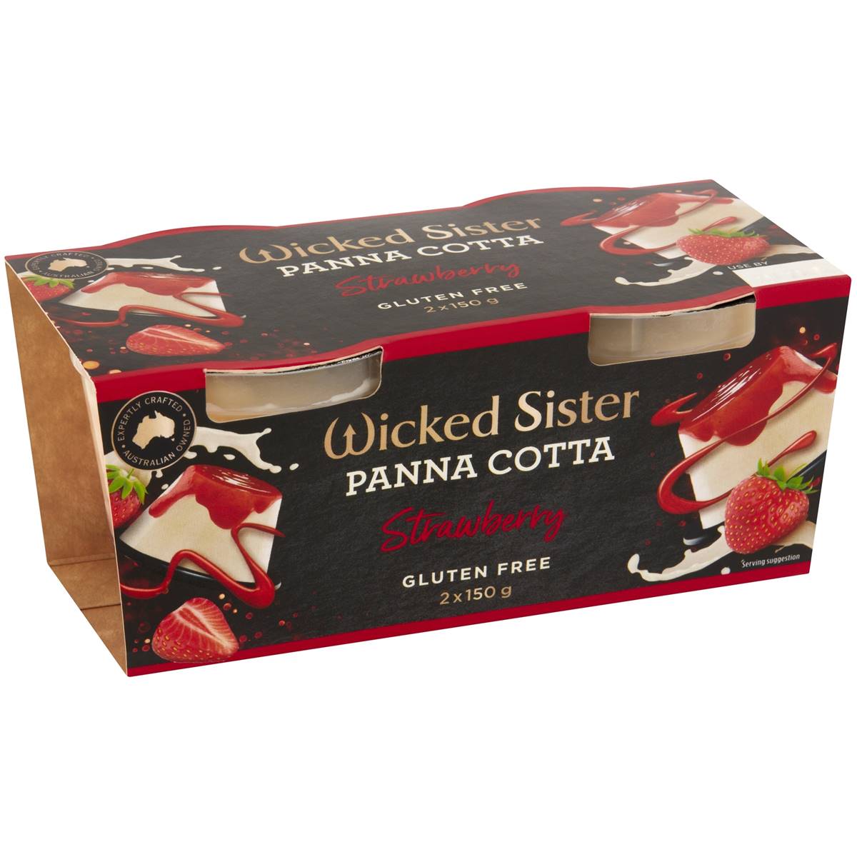 Calories in Wicked Sister Strawberry Panna Cotta
