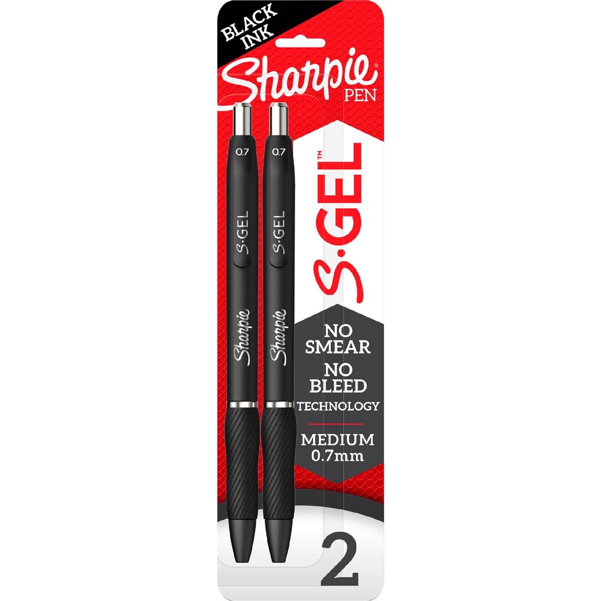 Sharpie S Gel 07mm Pens Black 2 pack