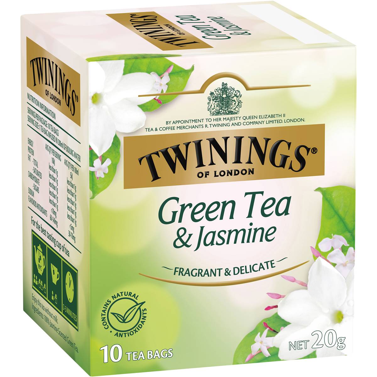 Calories in Twinings Green Tea & Jasmine Tea Bags