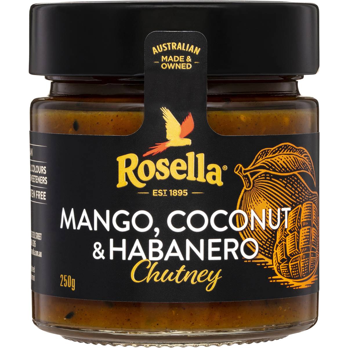 Calories in Rosella Mango Coconut & Habanero Chutney calcount