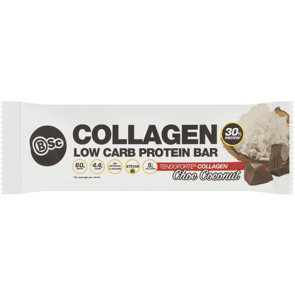Calories in Body Science Collagen Low Carb Protein Bar Choc Coconut
