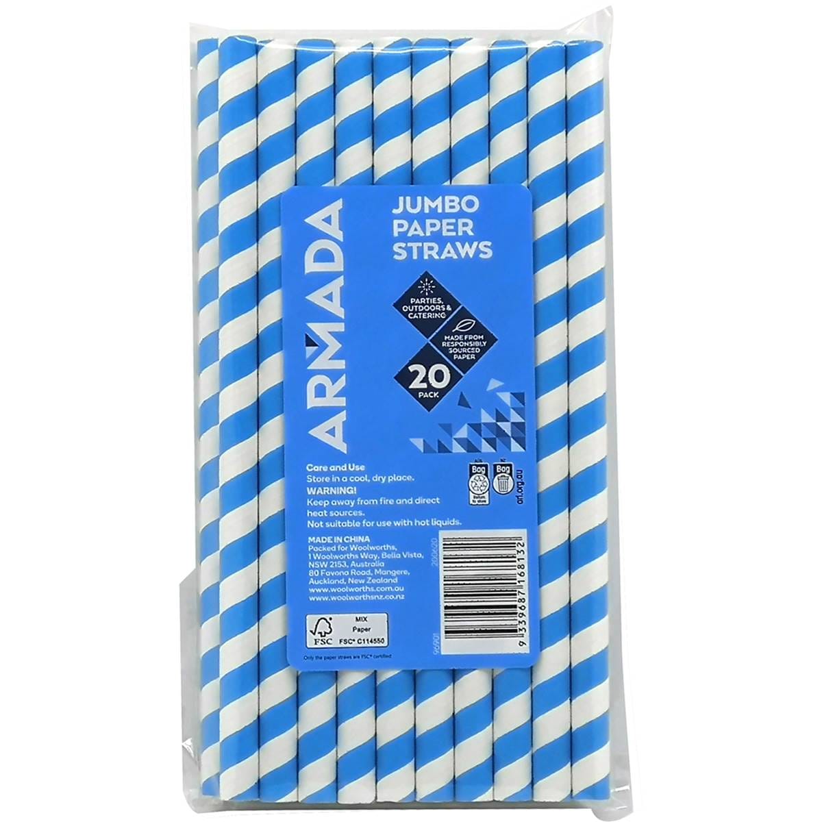 Armada Jumbo Paper Straws Assorted