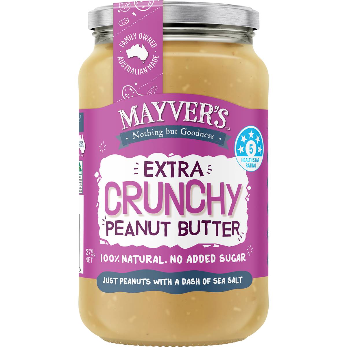 Calories in Mayver's Extra Crunchy Peanut Butter calcount