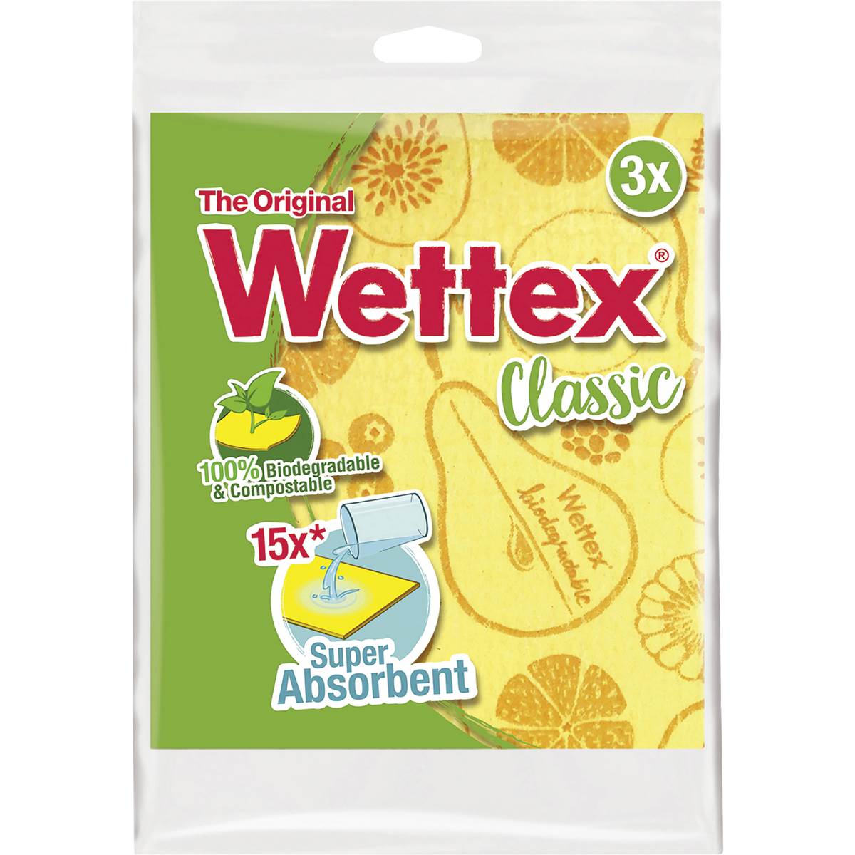 Vileda Wettex Cleaning Cloth Super Absorbent Assorted 3 pack