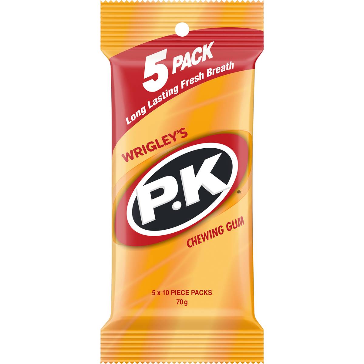 Calories in Wrigley's P.k Gold Original Chewing Gum Multipack 5x10 Piece