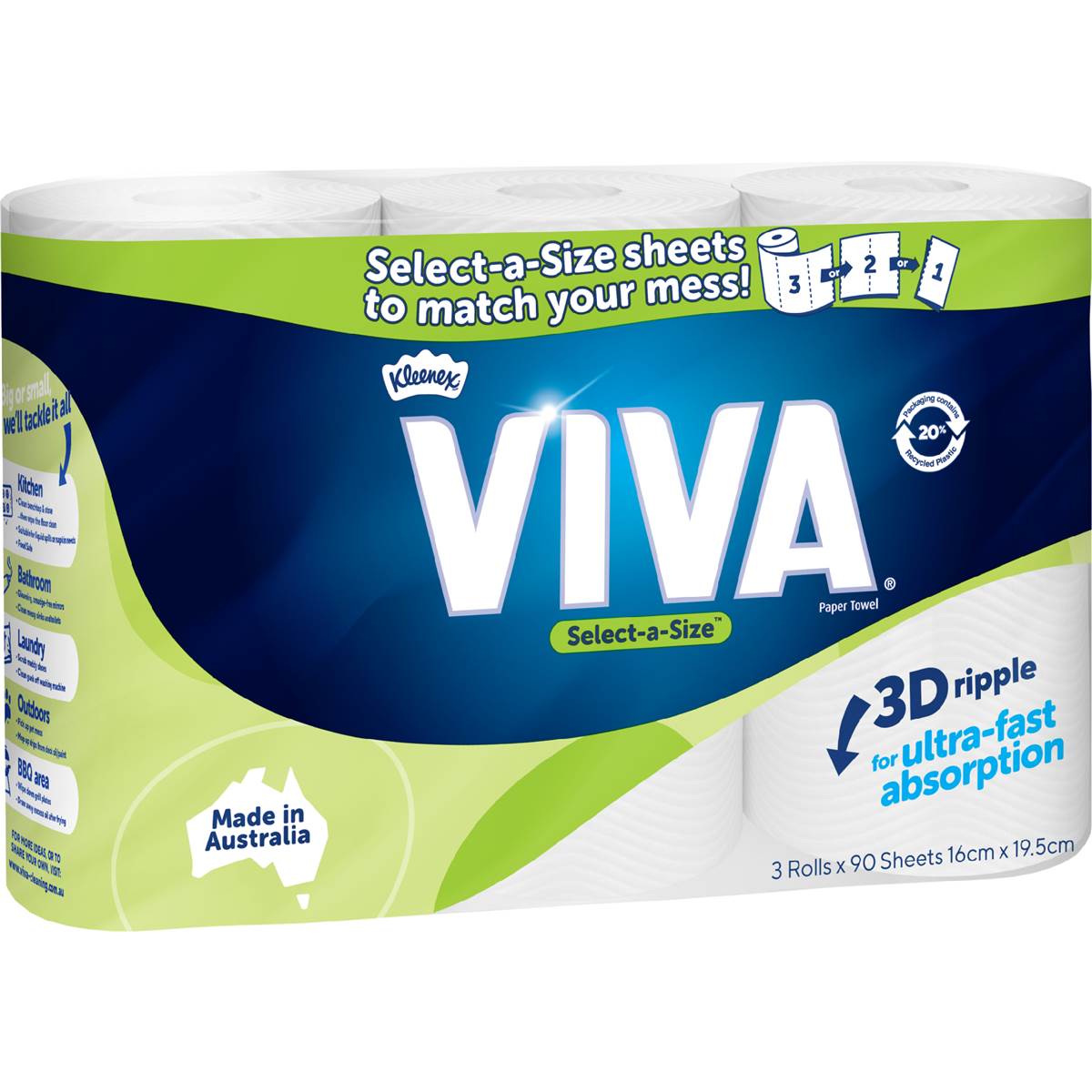 Viva Select-A-Size Paper Towel 3 x 90 pack
