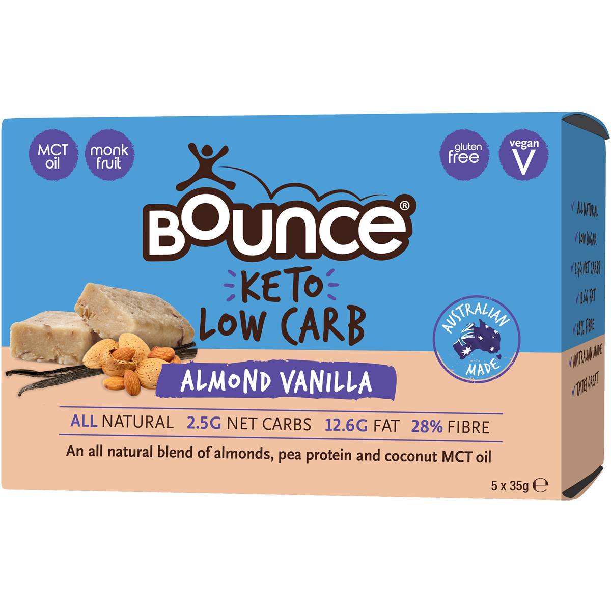 Calories in Bounce Apricot Almond Brekkie Bar 3 Pack calcount