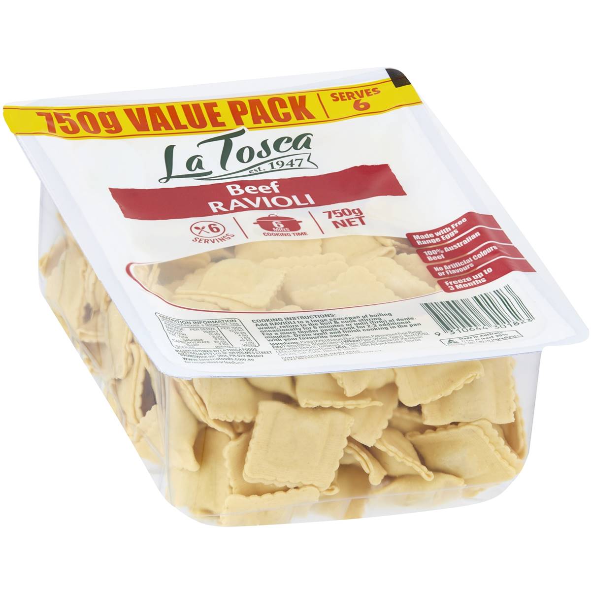 La Tosca Fresh Filled Pasta Beef Ravioli